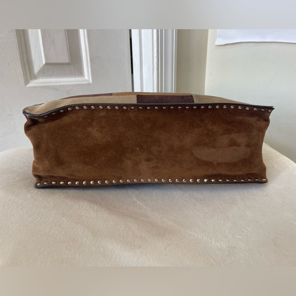 Michael Kors Suede Patchwork Studded Shoulder Bag… - image 5